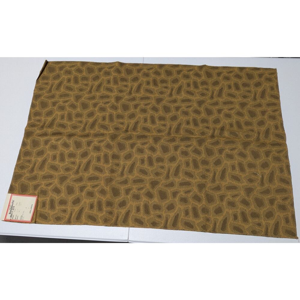 Vintage Brunschwig & Fils Namibia Figured Woven Dijon Giraffe Animal Print